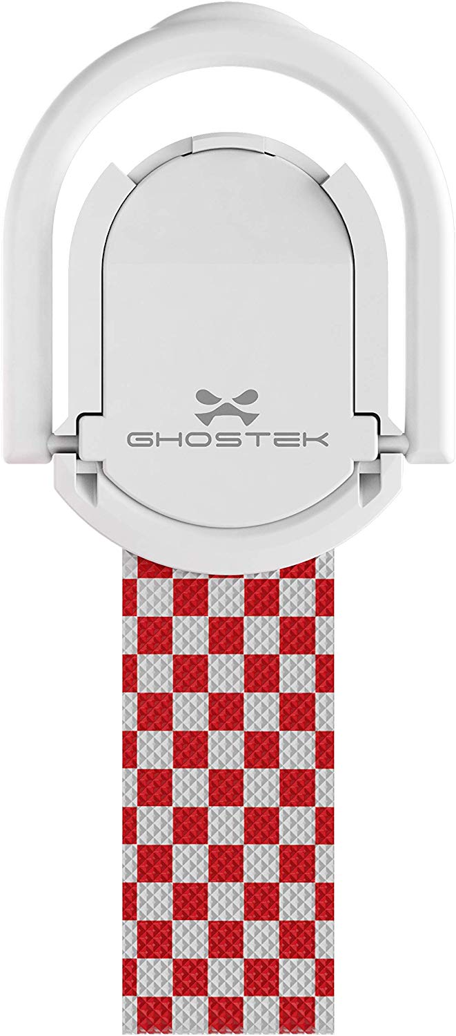 Ghostek Loop Phone Ring Holder Strap with Stand and Smartphone Car Holder Magnet Cute iPhone Grips for Women Perfect for Taking Selfies Removable for Wireless Charging Compatible - (Floral Fuchsia)