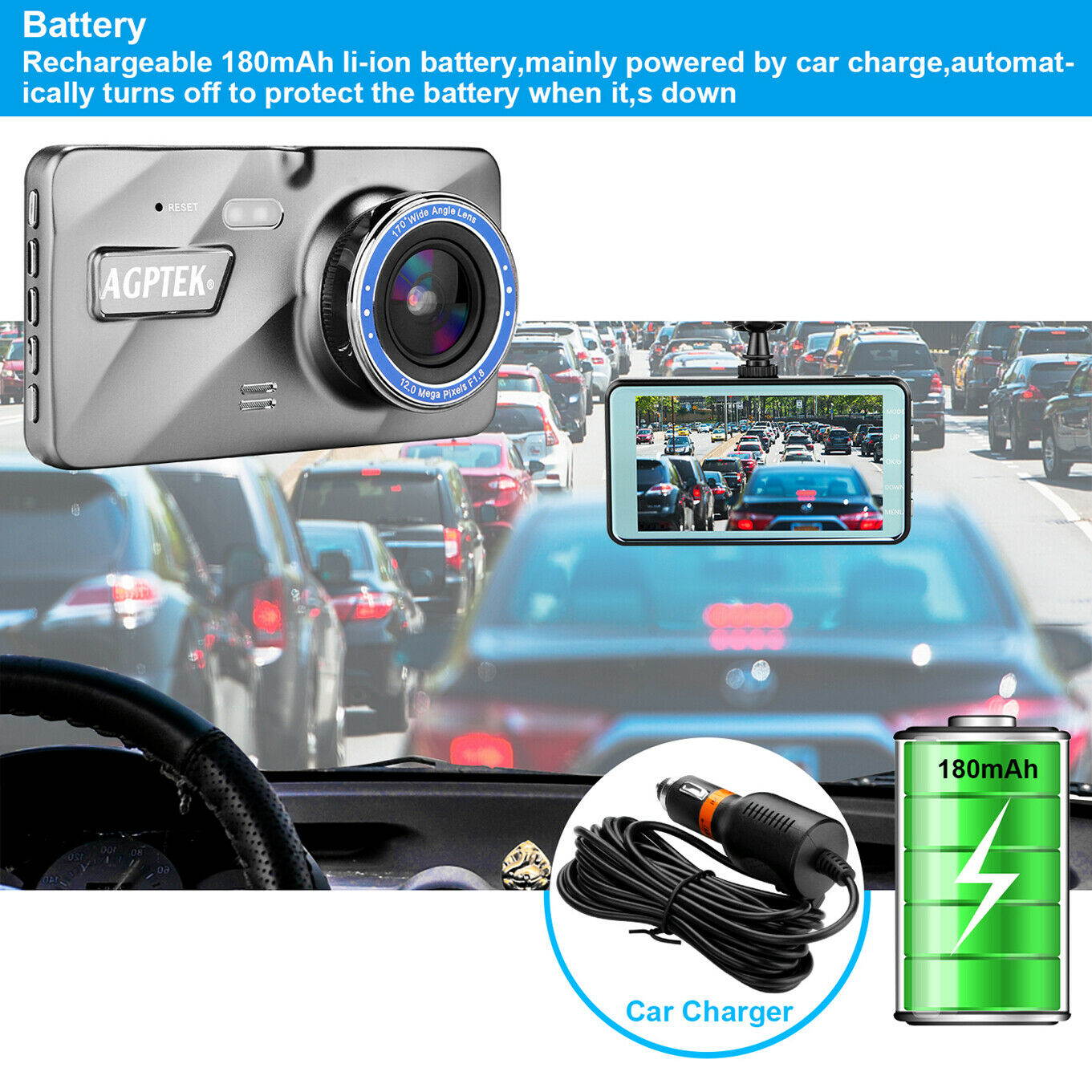 Vehicle Car HD 1080P Dashboard DVR Camera Video Recorder G-Sensor Dash Security