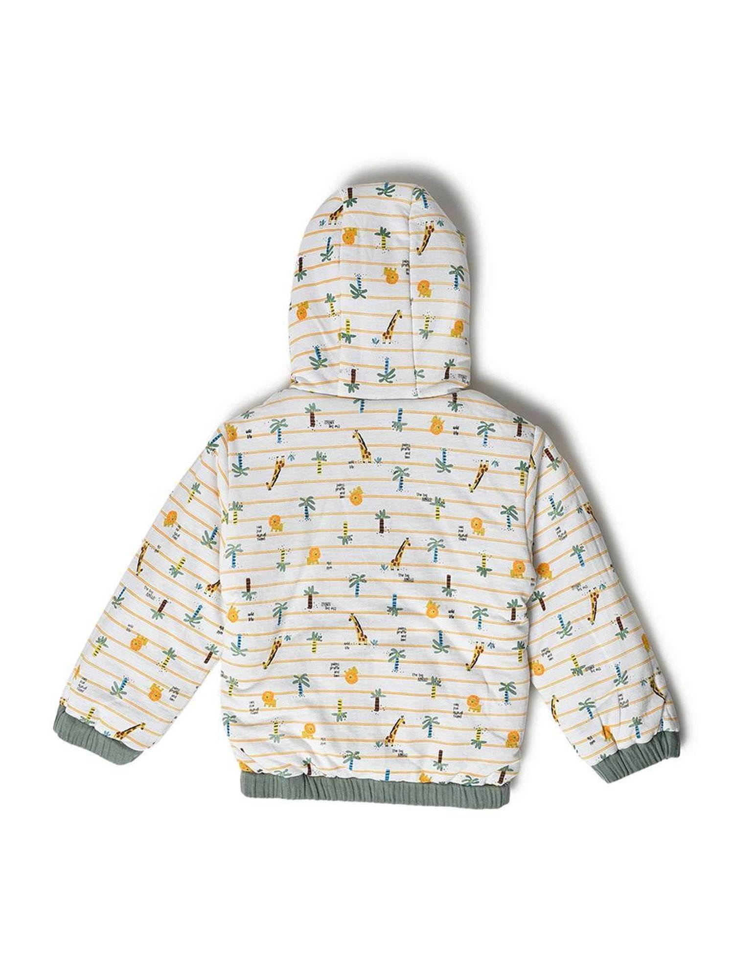 Kate & Oscar Kids White Regular Fit Full Sleeves Jacket