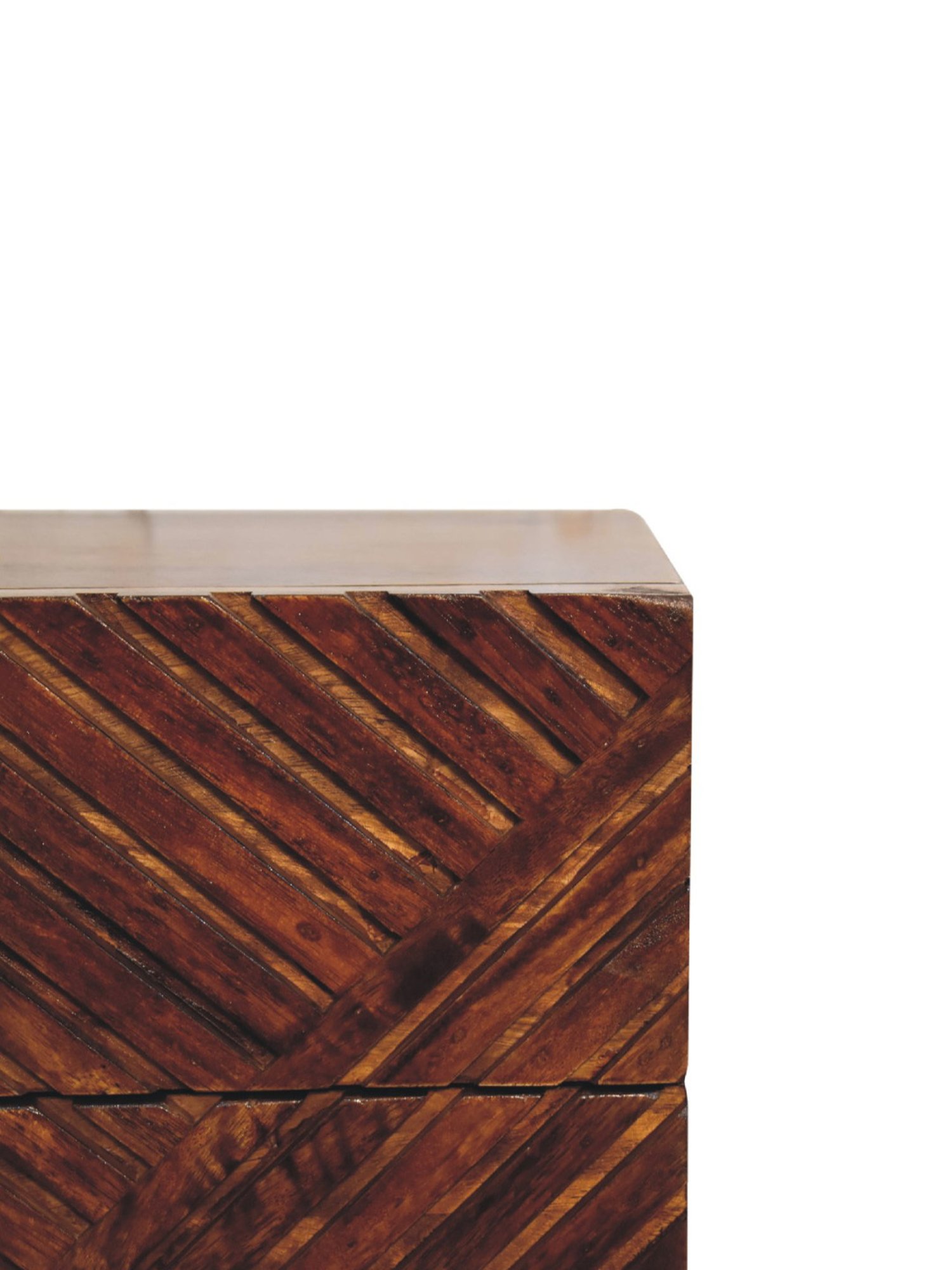 Ikiriya Avina Solid Dark Brown Wood End Table