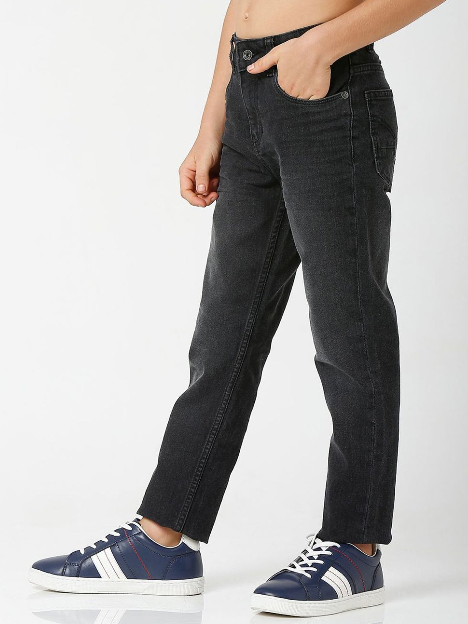 Gas Boys Black Slim Fit Jeans