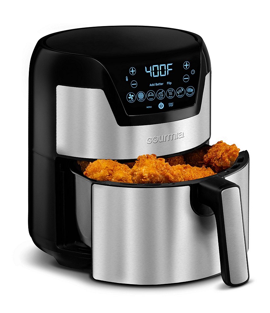 Gourmia 2-in1 Digital 5-Quart Stainless Steel Air Fryer & Waffle Maker