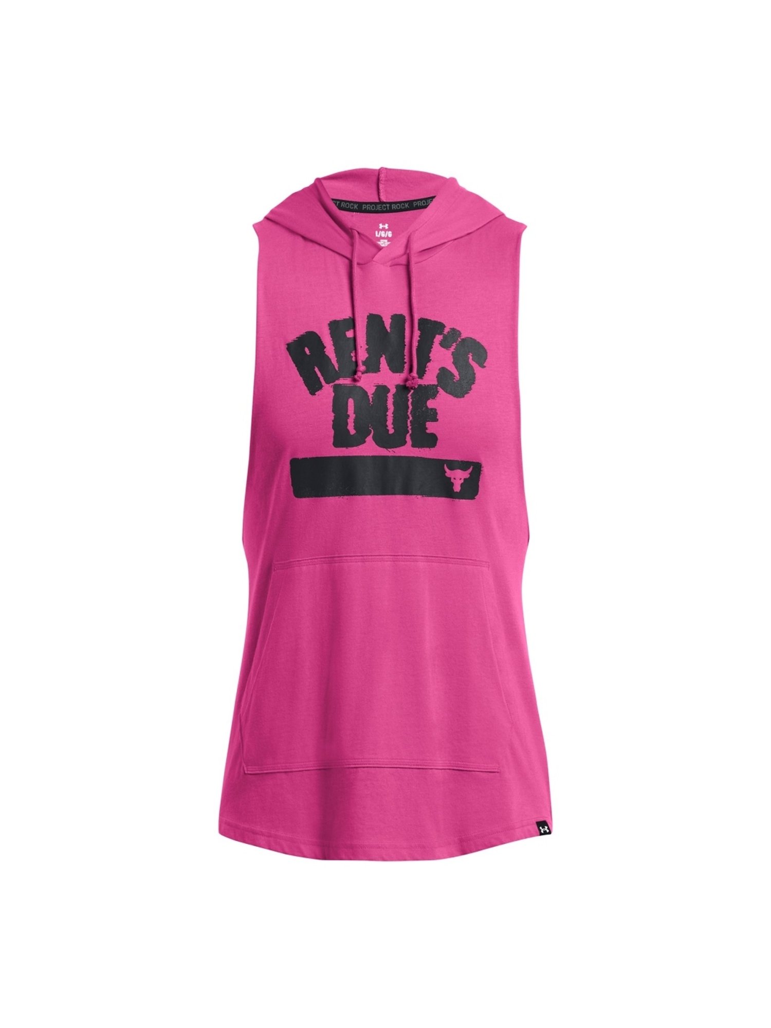 Under Armour Pink Cotton Slim Fit Printed Tank Tee