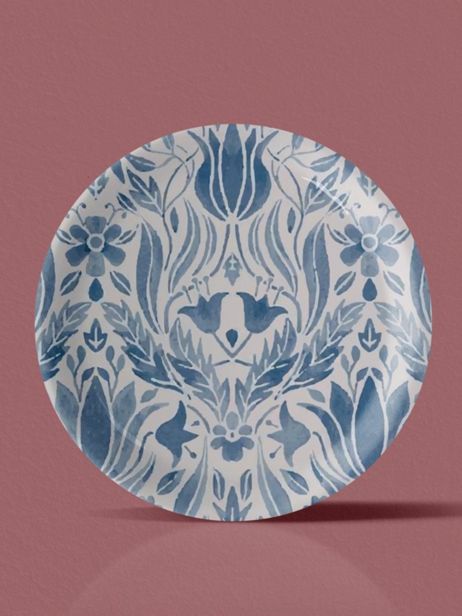 Nestroots Indigo Classic Multicolor Porcelain Wall Plate