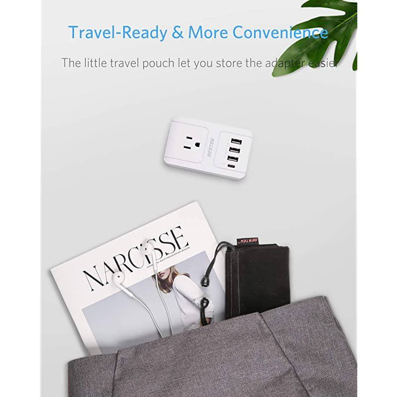 International Travel Adapter 3000W Universal Travel Adapter for Hair Dryer Curling Iron 30W USB C PD Travel Charger Adapter with Worldwide Wall Plugs for US UK AU EU and Asia PD 30