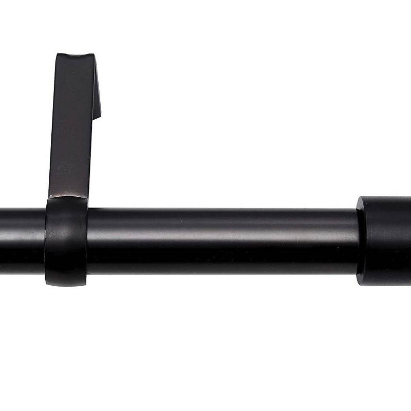 Umbra Cappa 1 Inch Adjustable 66 to 120 Inche Curtain Drapery Rod, Black