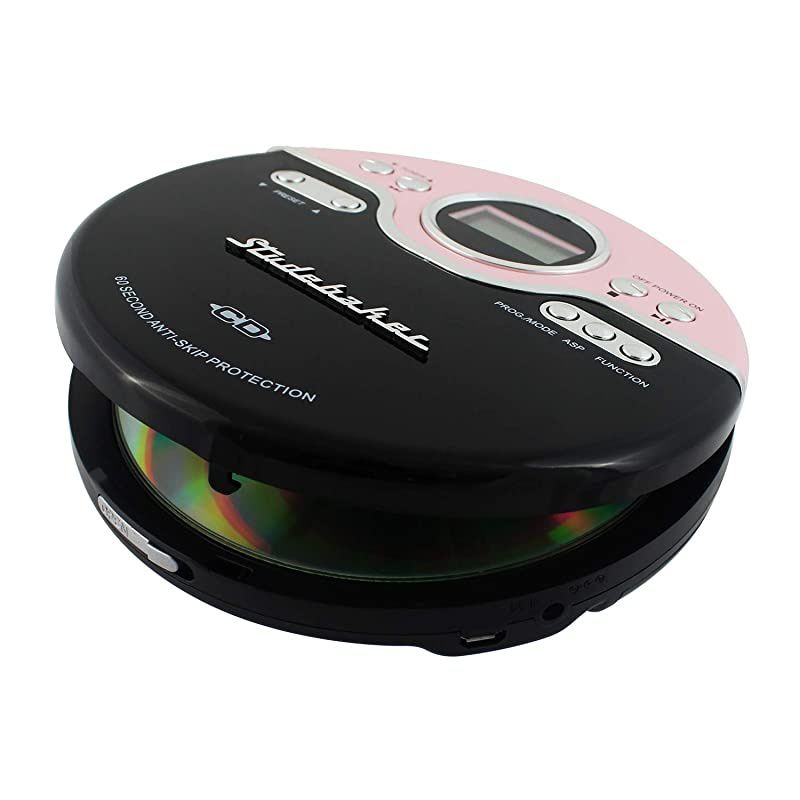 PC807B Personal Portable MP3CD Player with AntiSkip Protection with Stereo Earbuds BlackGray