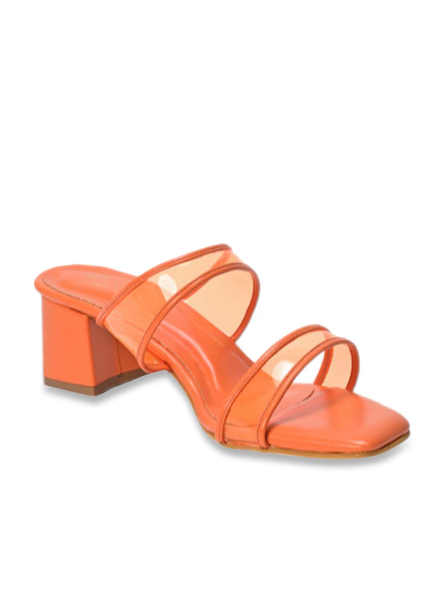 Scentra Women's Orange Casual Sandals