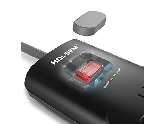 High Performance Surge Protector Power Strip, Multi-Function 12 Outlets Surge Protector Power Strip with 3 USB Charging Ports (5V/3.1A) and 6 feet Heavy Duty Extension Cord, ONE FOR ALL