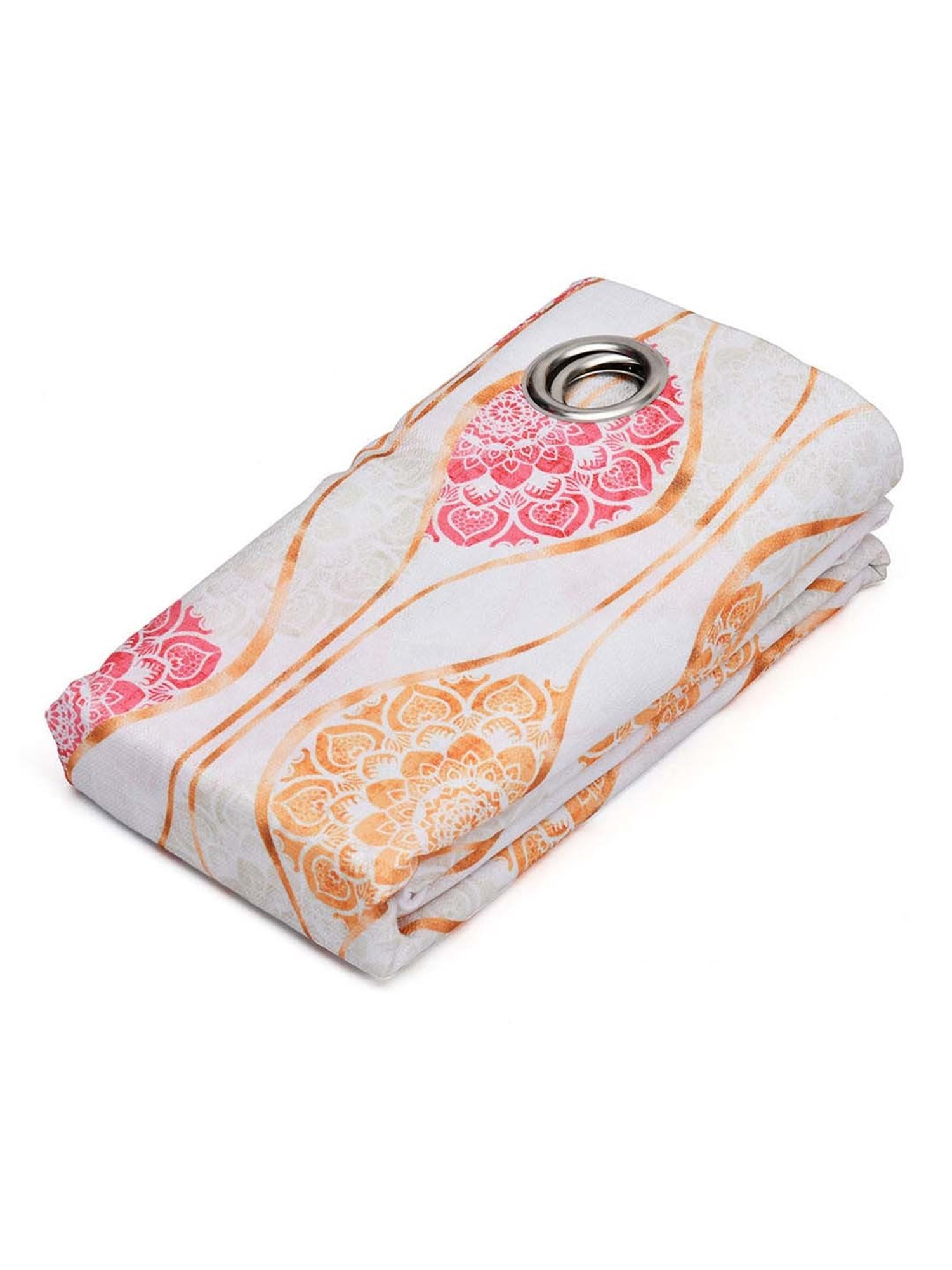 @Home Multicolor Polyester Window Curtains - Set of 2