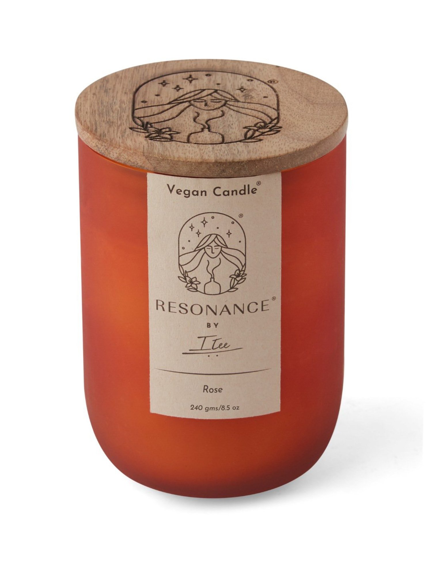 Resonance White Soy Wax Rose Aromatherapy Candle