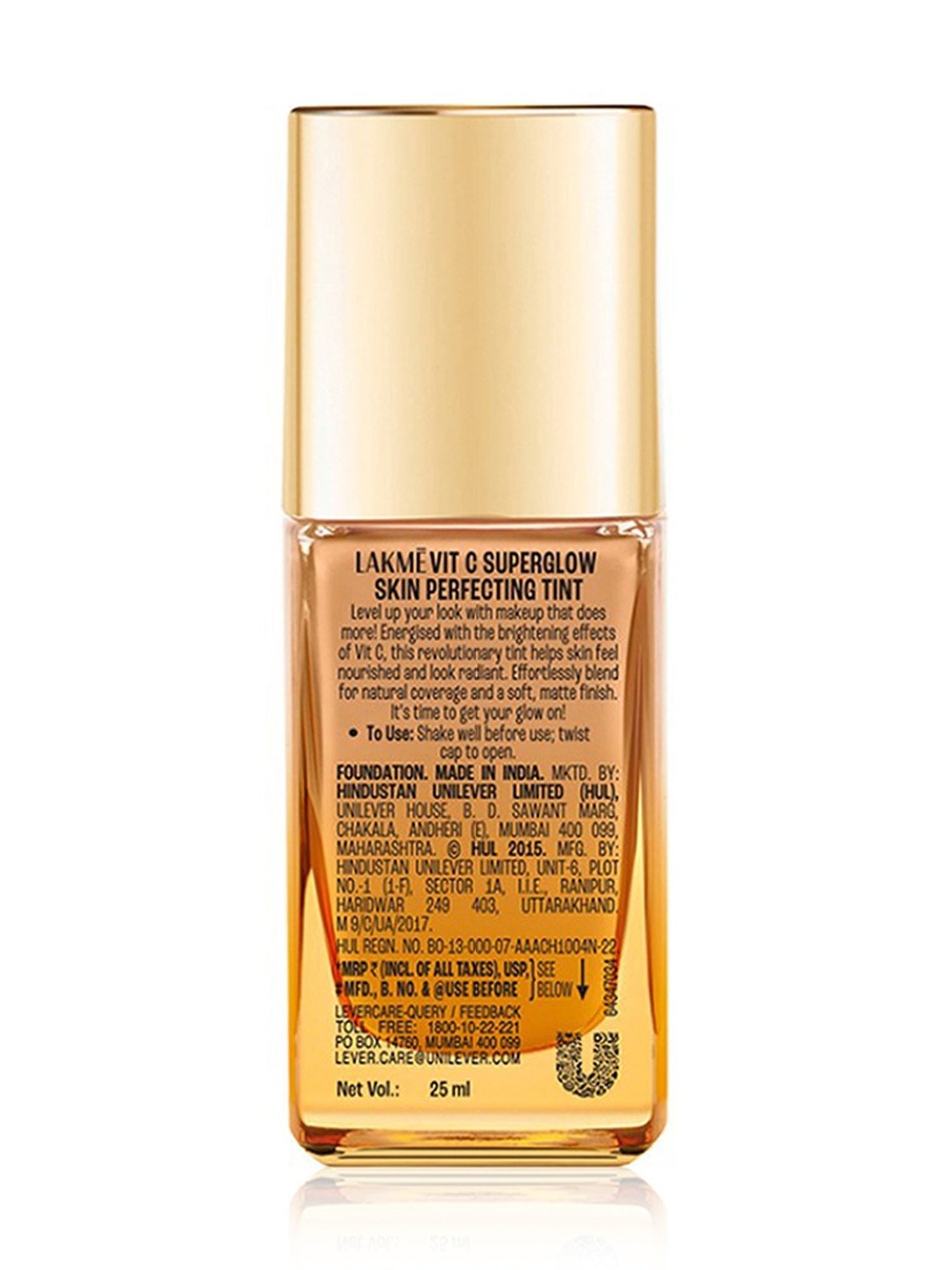 Lakme Makeup + Skincare Vit C Superglow Skin Perfecting Tint Neutral Medium N220 - 25 ml