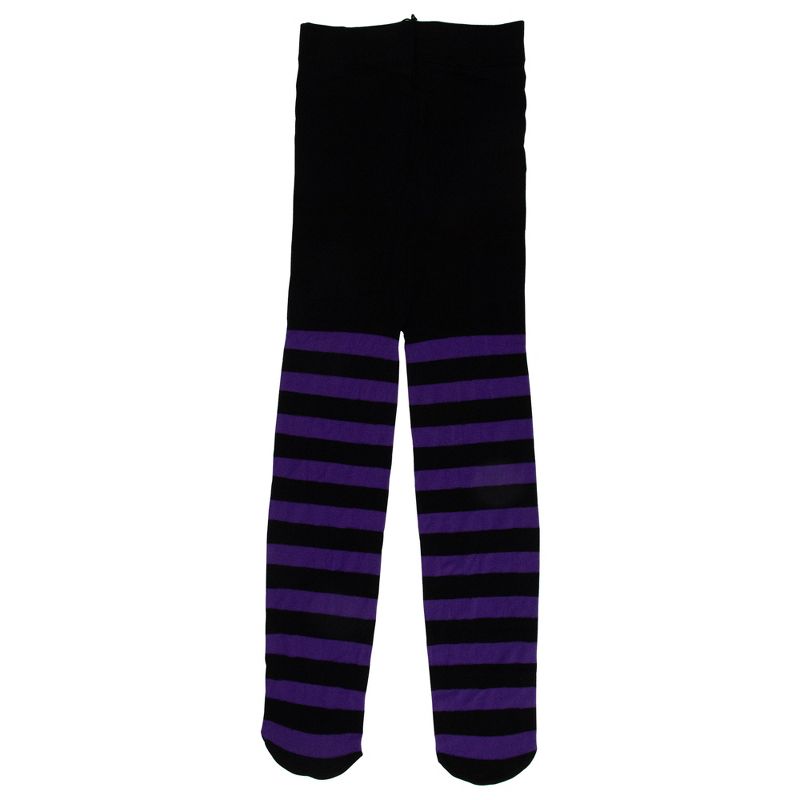 Northlight 11" Black and purple striped stockings
