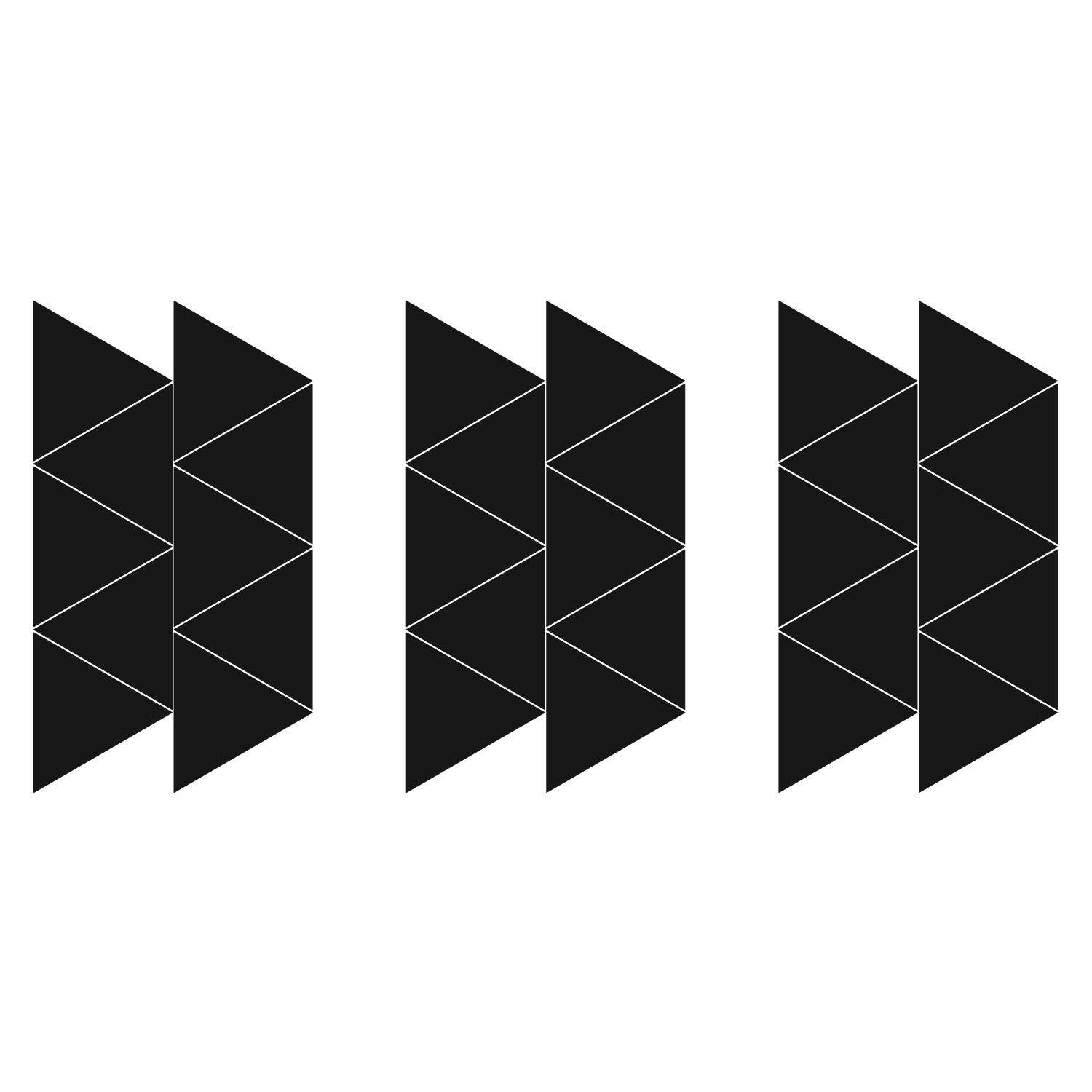 LiteMark 2 Inch Black Removable Triangle Decals - Pack of 84