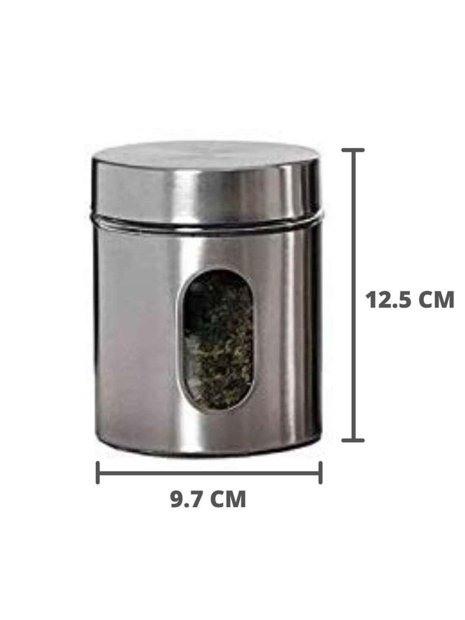 Femora Clear Glass & Steel Storage Jars (700 ml, 1000 ml & 1300 ml) - Set of 3