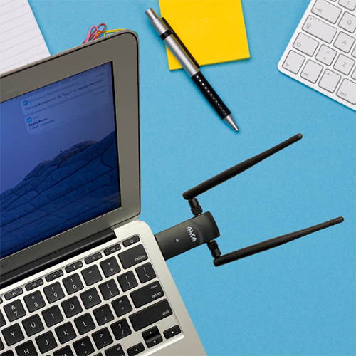 ALFA AWUS036ACU 802.11ac AC1200 Dual Band WiFi USB Dongle + RP-SMA antennas