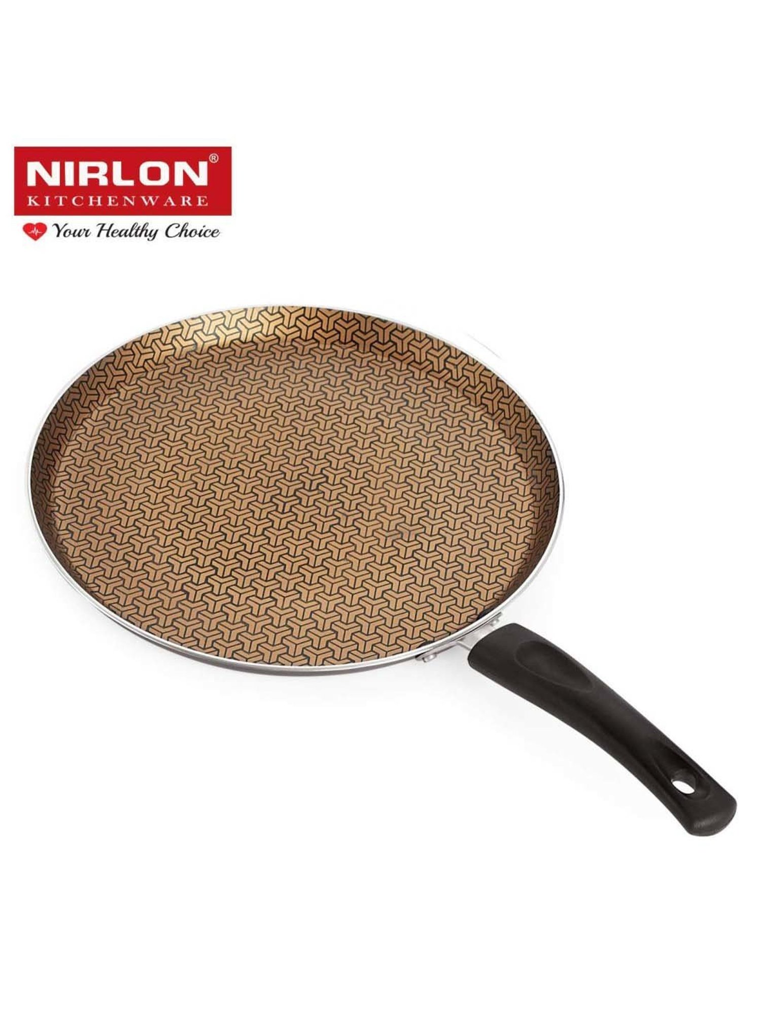Nirlon Pure Grade Virgin Aluminium Non-stick Induction Base Flat Tawa - 26 cm Diameter