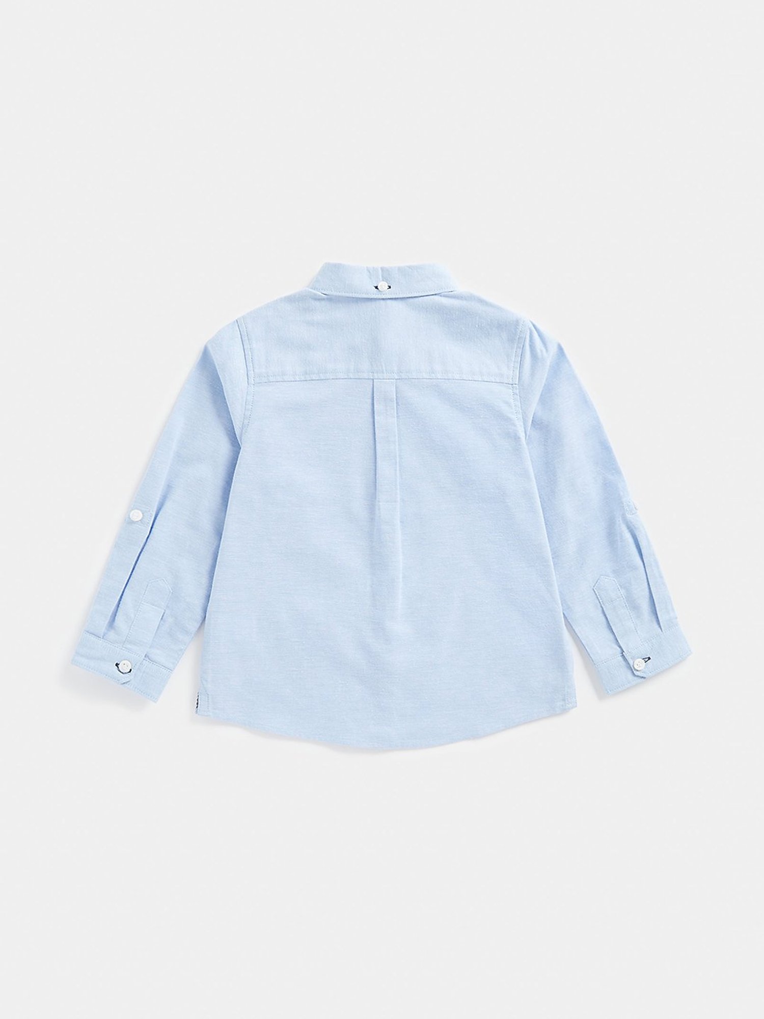 Mothercare Kids Sky Blue Solid Full Sleeves Shirt