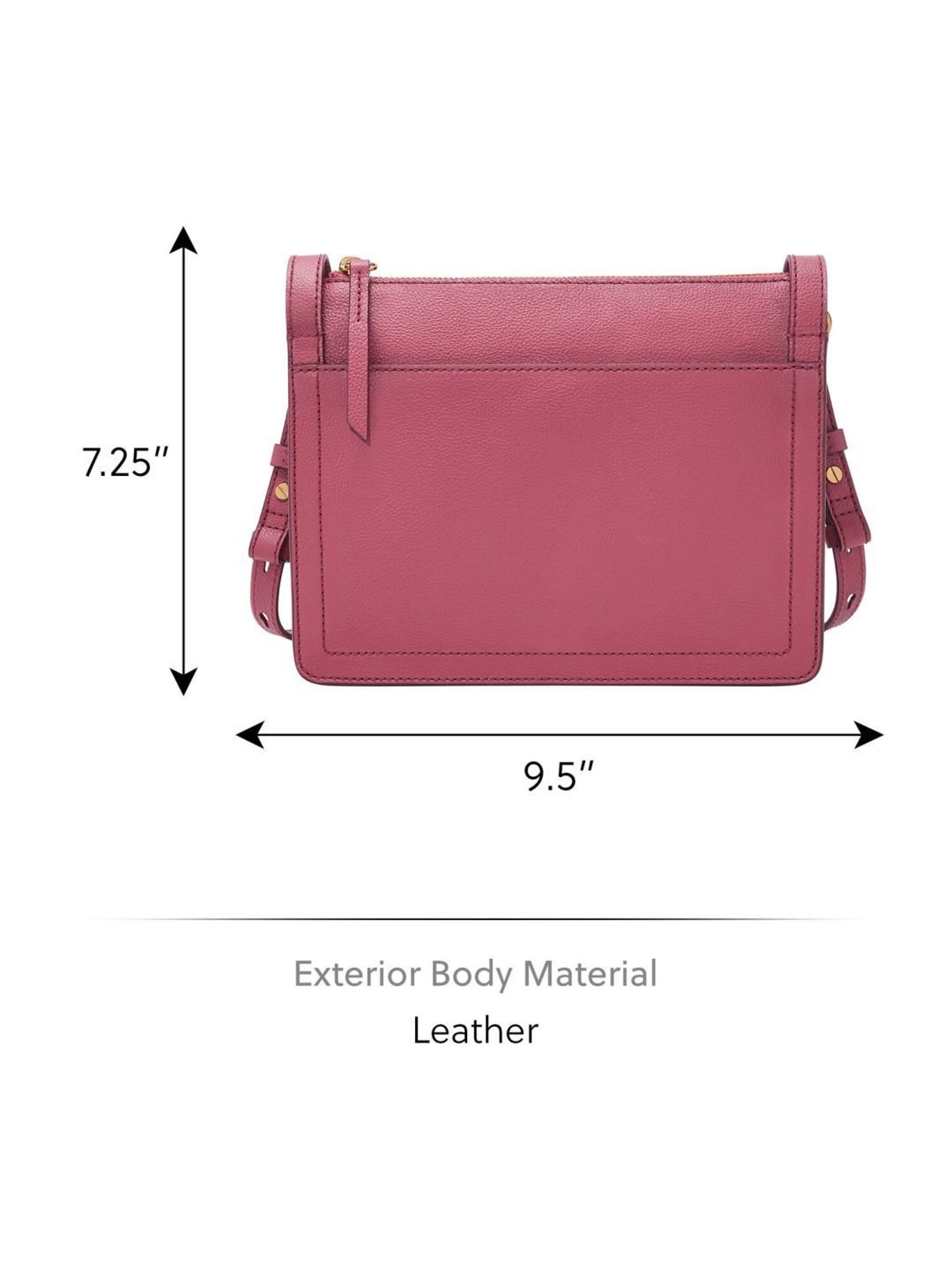 Fossil Pink Solid Sling Handbag