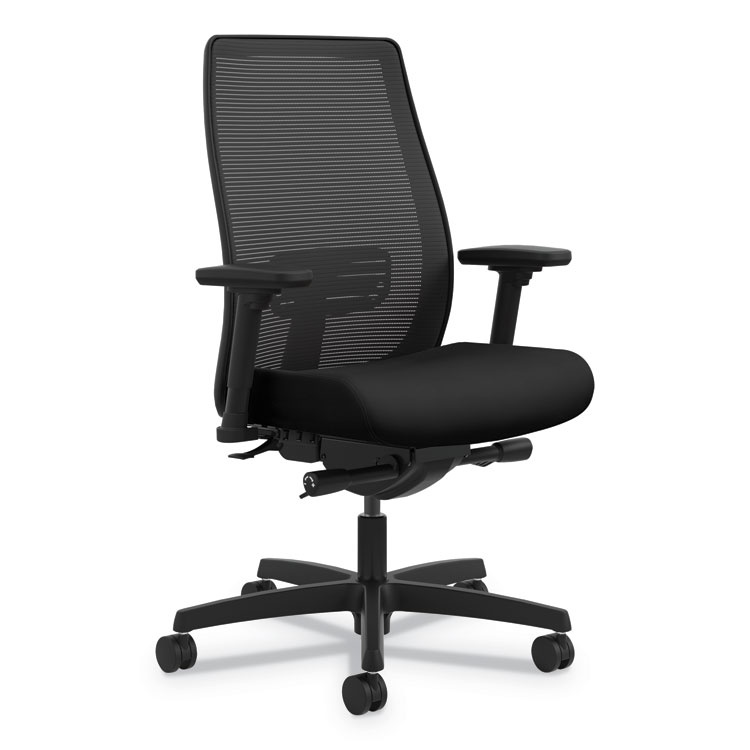 HON Endorse Mesh Mid-Back Task Chair - Fabric Black Seat - Black Back - 5-star Base - 28.8" Width x 28.8" Depth x 45.5"