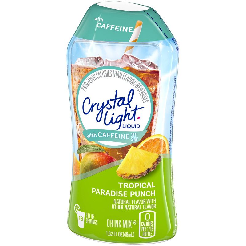 Crystal Light Caffeine Tropical Paradise Punch Liquid Drink Mix - 1.62 fl oz Bottle