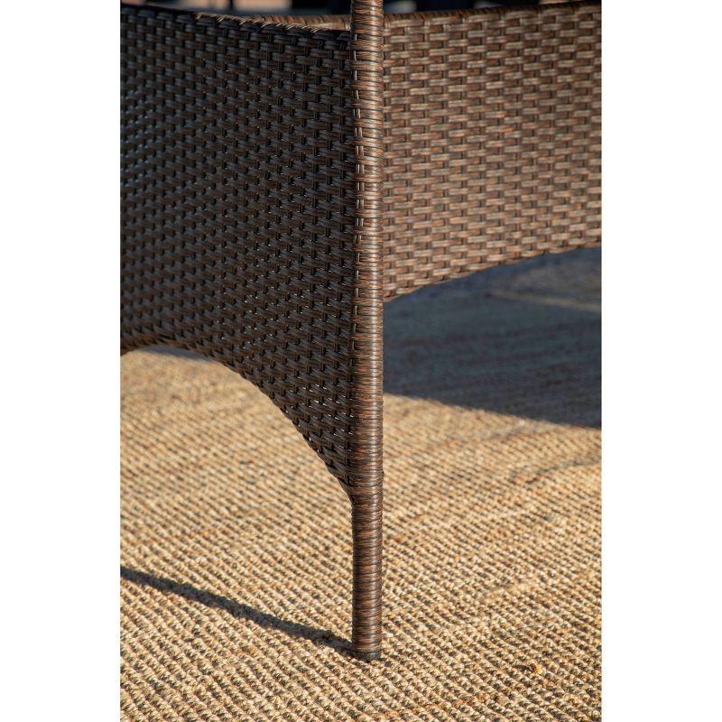 Ariana 5pc Outdoor Wicker Dining Set - Brown - Coaster