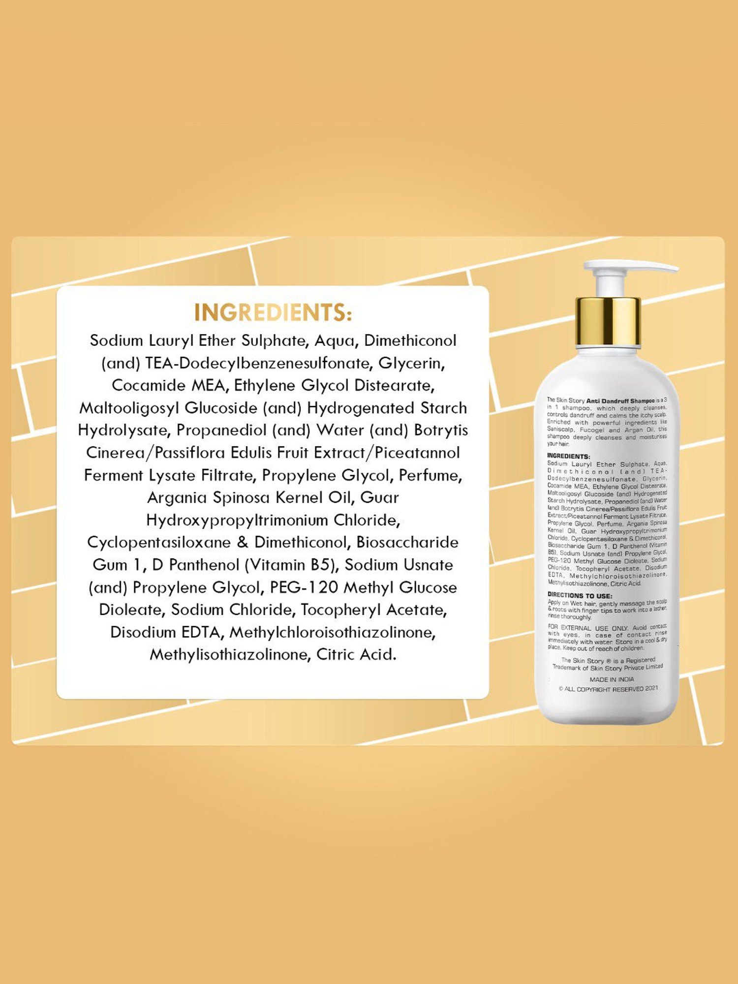 The Skin Story Saniscalp & Argan Oil Anti Dandruff Shampoo - 450 ml