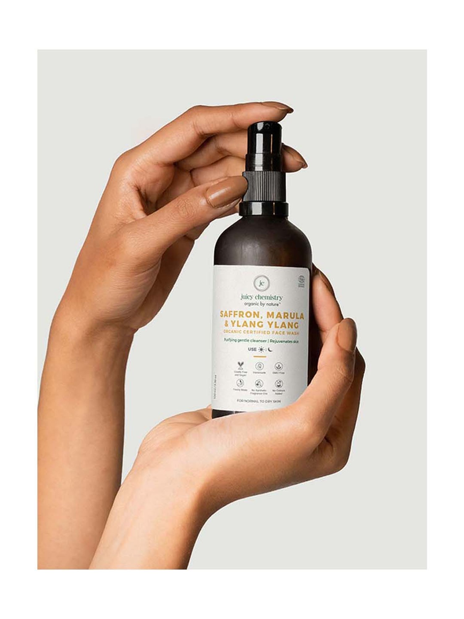 Juicy Chemistry Organic Saffron Marula & Ylang Ylang Face Wash - 100 ml