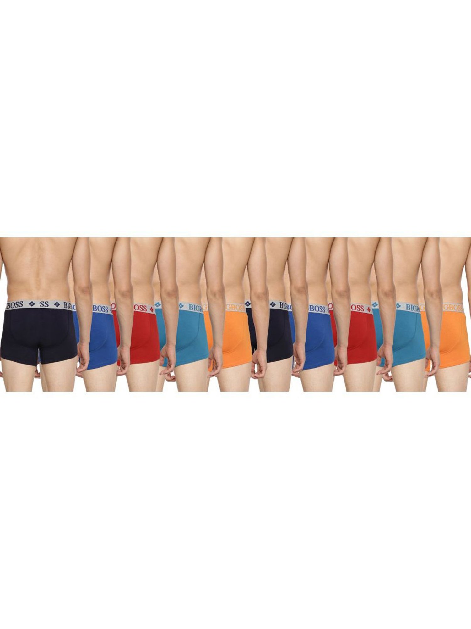 Dollar Bigboss Multicolored Cotton Regular Fit Trunks (Pack of 10)