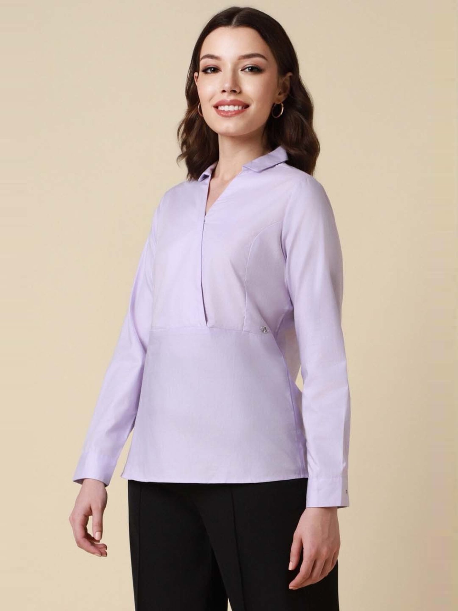 Allen Solly Purple Regular Fit Top