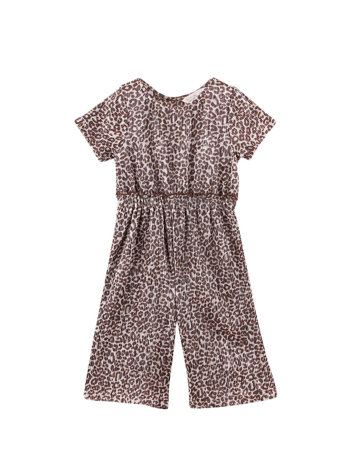 Beebay Kids Brown Printed Jumpsuit