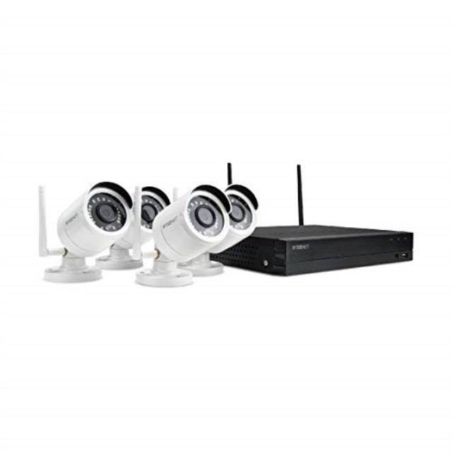 Wisenet 4-Channel Wi-Fi 1080p NVR Surveillance System with 1TB HD, 4-Cam 1080p