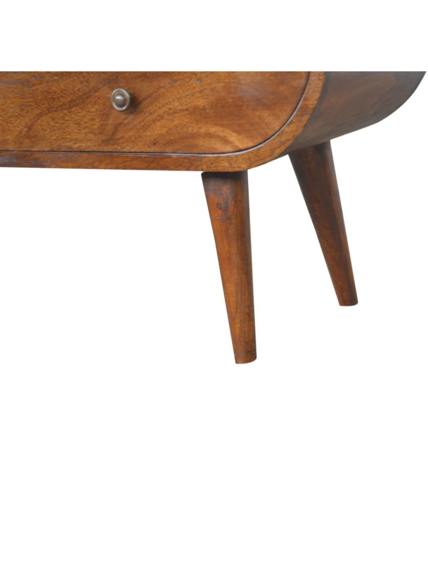 Fabindia Brown Sheesham Wood Textured Cabinet