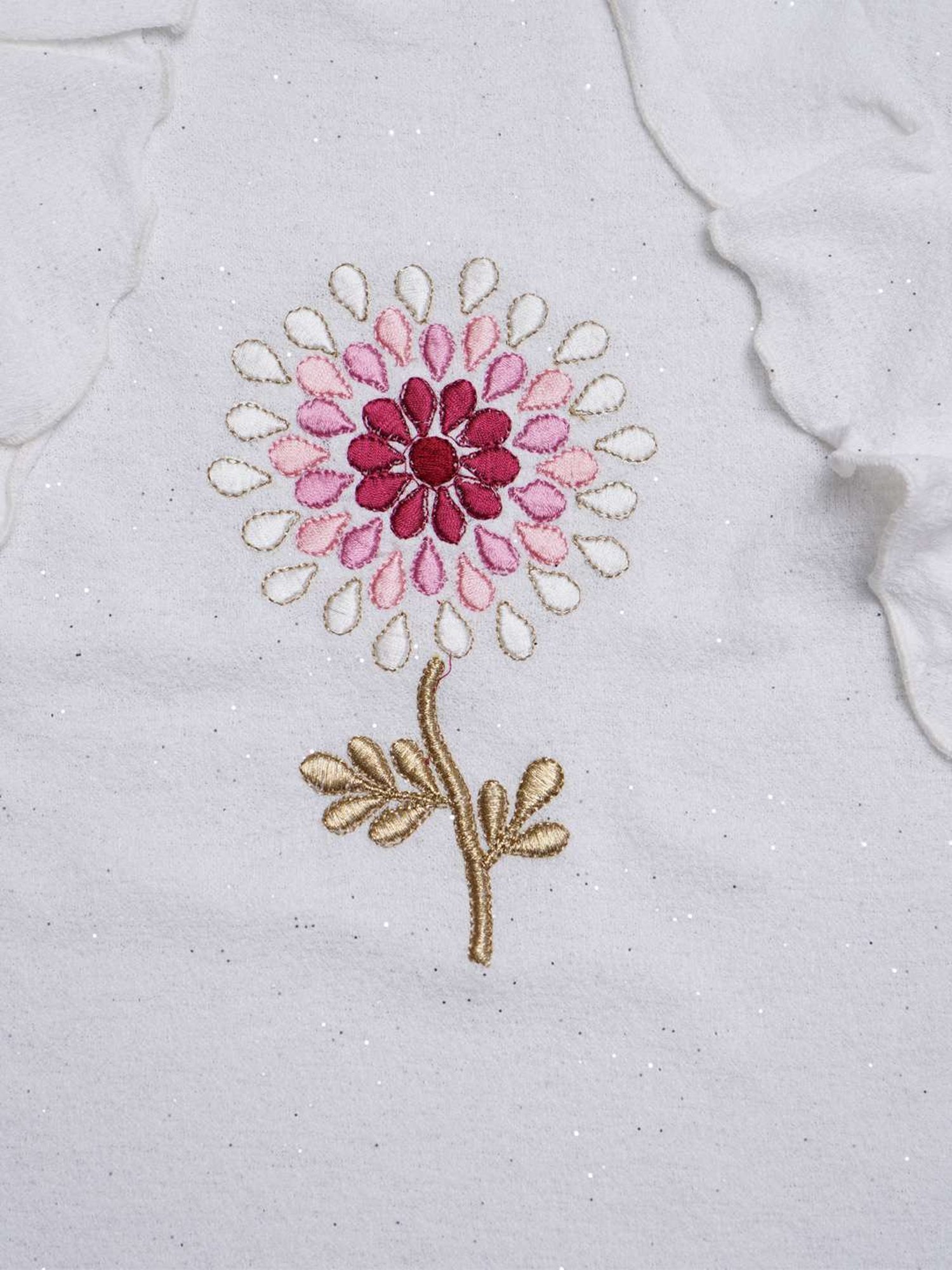 ZIAMA Kids White Floral Print Top