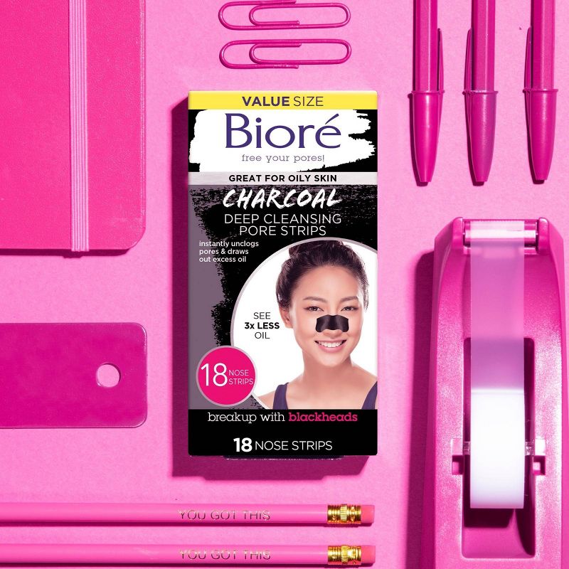 Biore Charcoal Deep Cleansing Pore Strips - 18ct