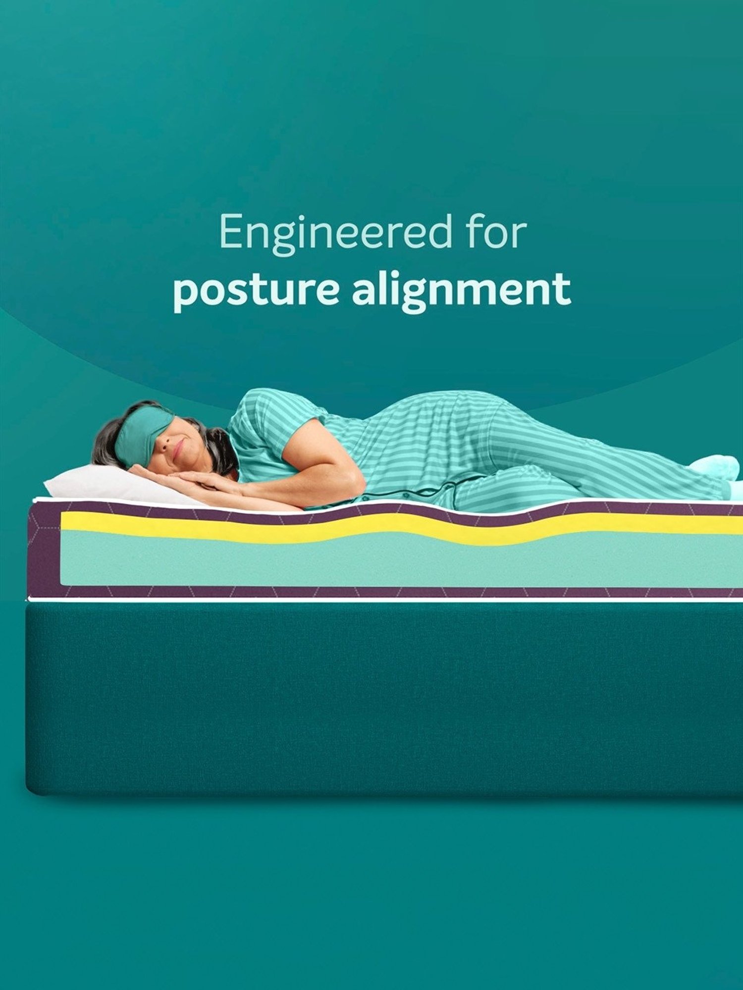 Sleepwell Purple Memory Foam Single Ortho Mattress