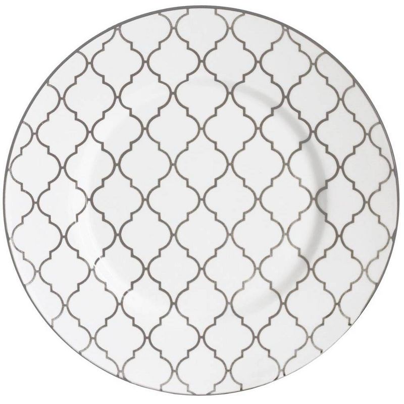 Baum Bros 16pc Stoneware Morocco Dinnerware Set Gray