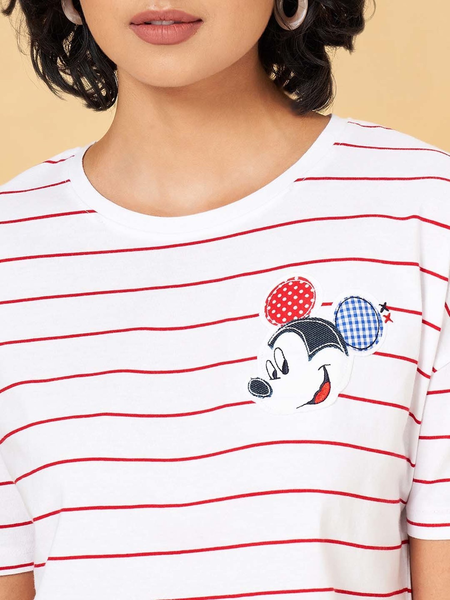 Honey by Pantaloons White Cotton Printed T-Shirt