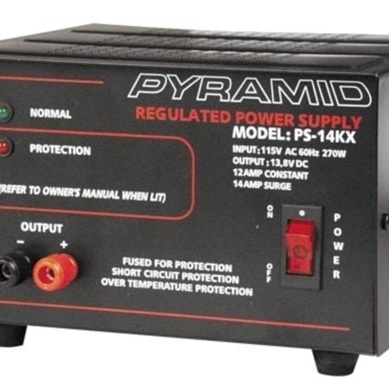14 Amp PYRAMID PS14KX AC/DC Regulated Power Supply
