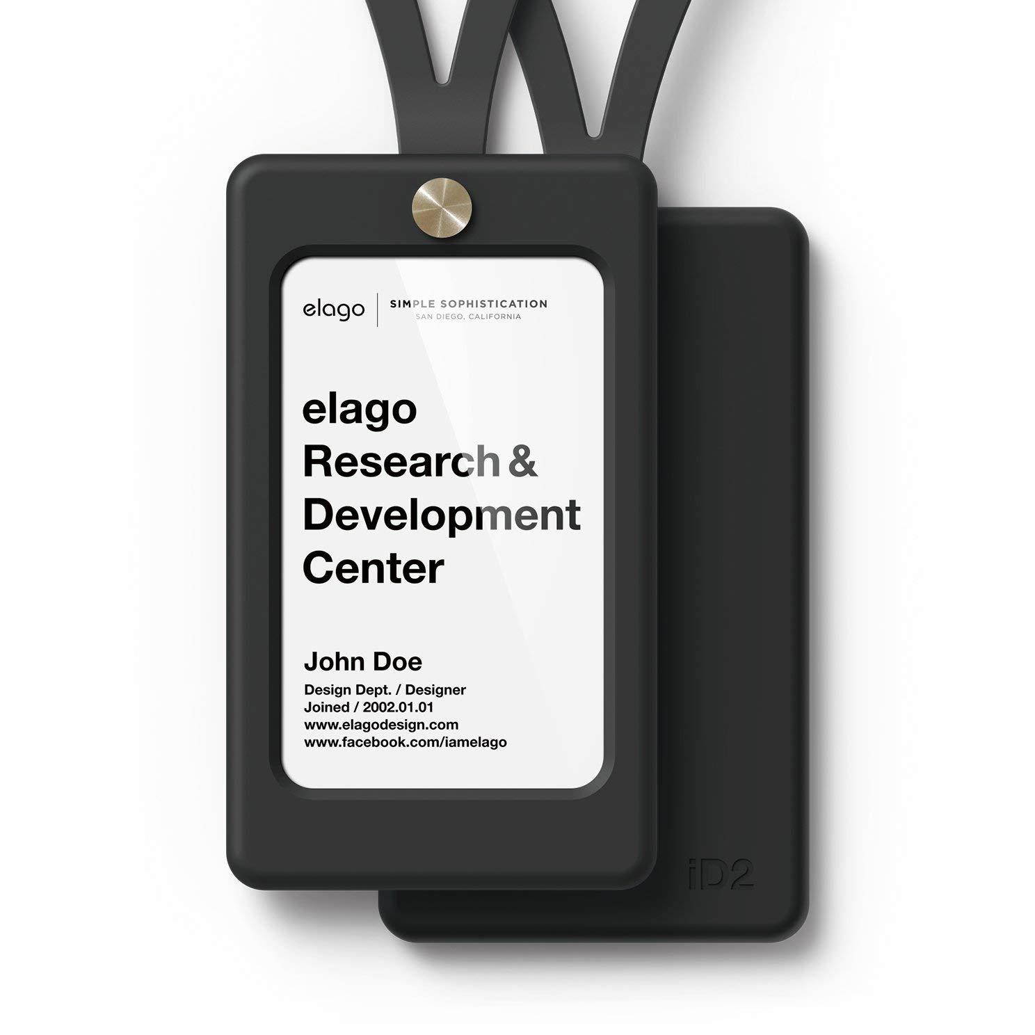 elago ID2 Silicon ID Card Holder (Able to Hold 2 Cards) (Black)