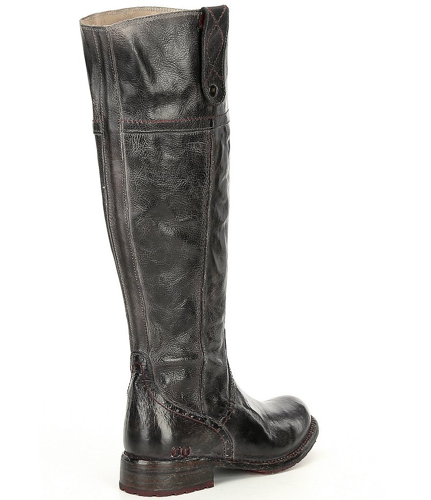 Bed Stu Jacqueline Leather Tall Block Heel Boots