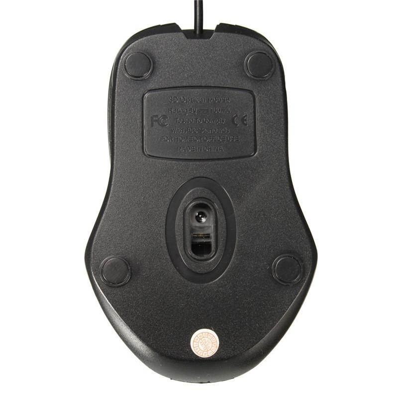 For PC Computer Laptop Desktop USB Wired 1800 DPI Optical Gaming Mouse Mice - red