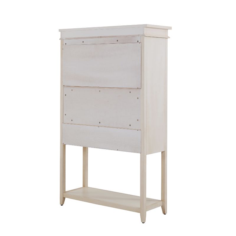 Aiden Lane Peluda Fold Out Bar Cabinet Antique White