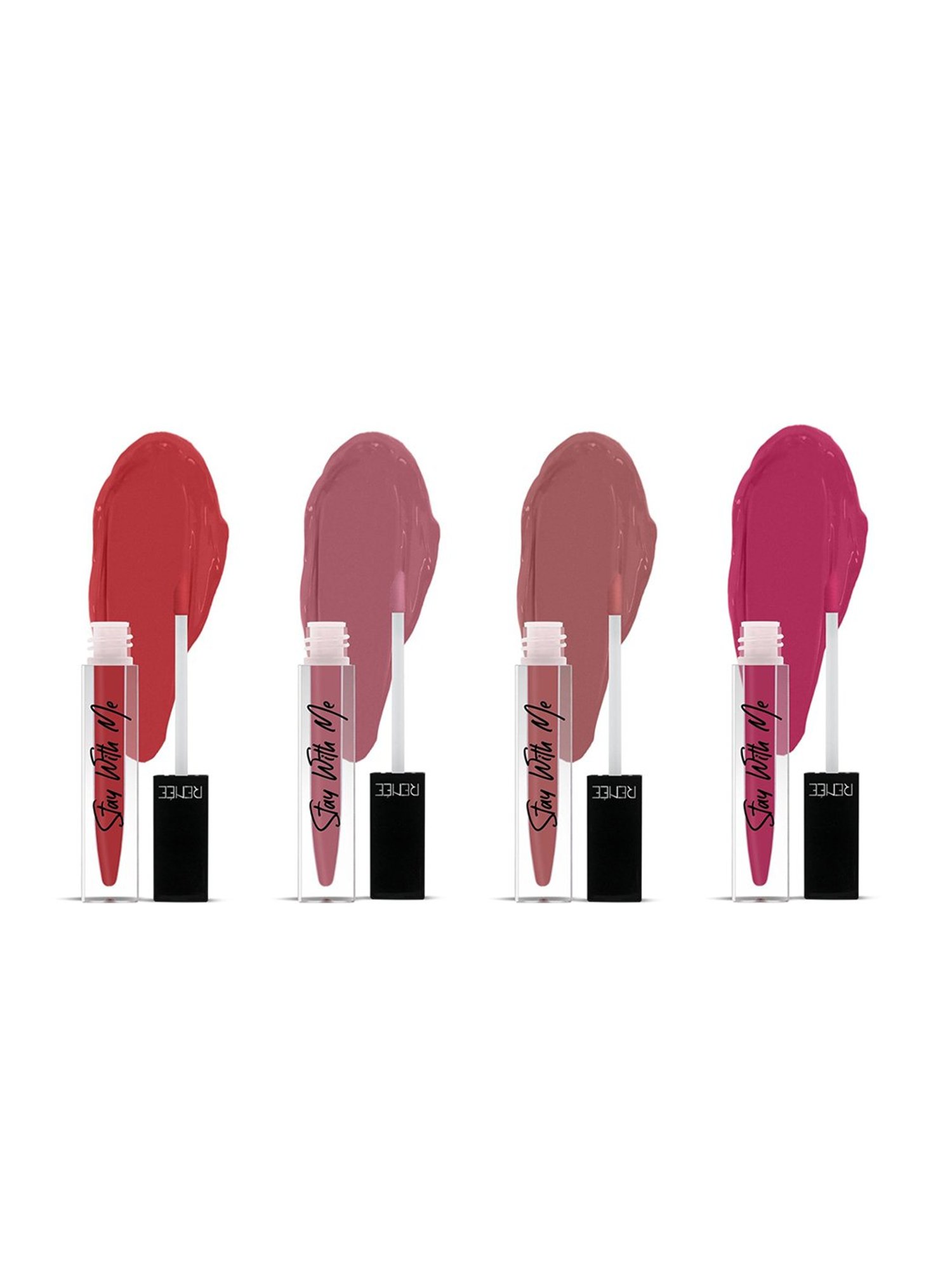 RENEE Stay With Me Matte Liquid Lip Color 02 - Set of 4