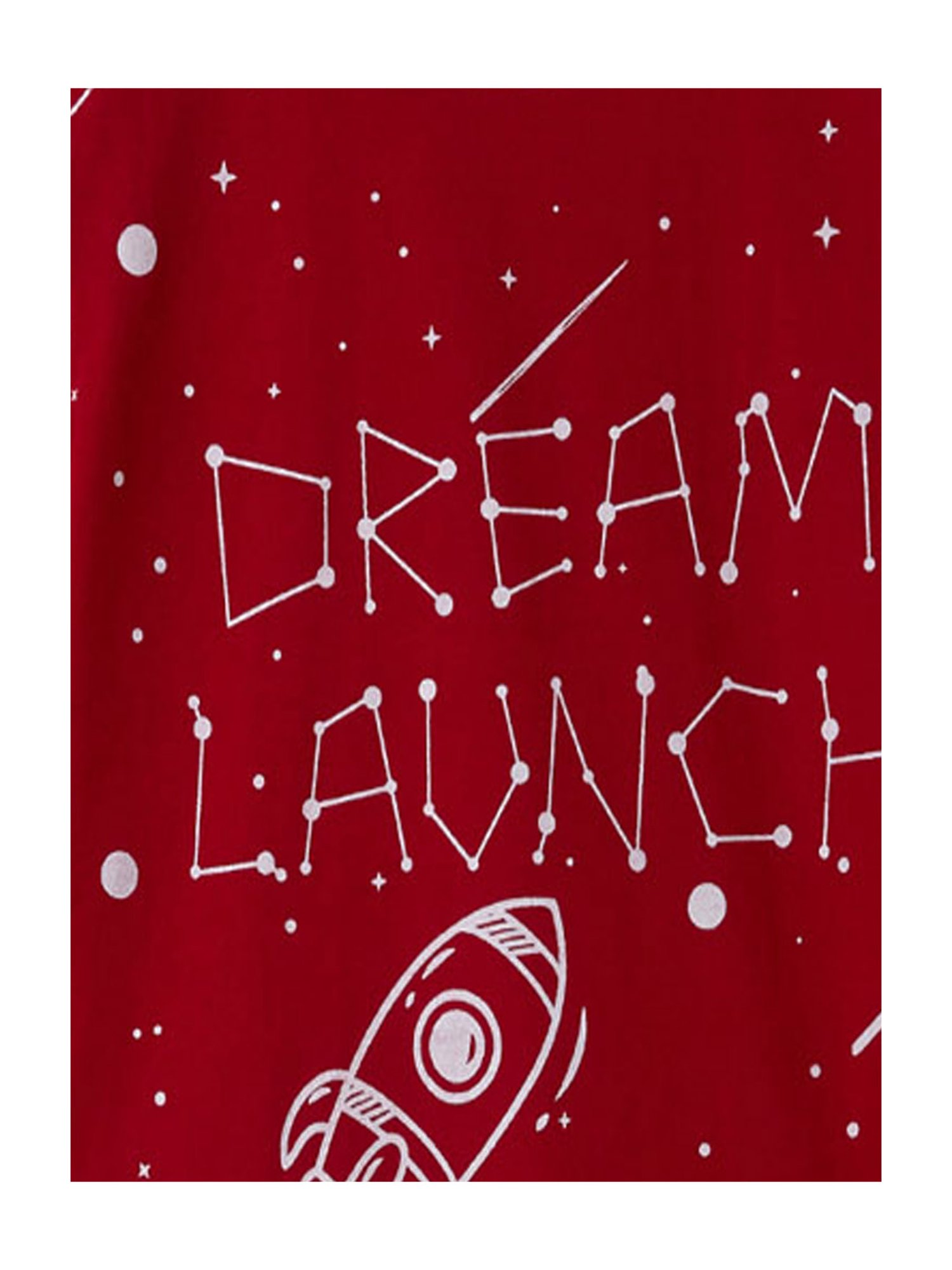 Cub McPaws Boys Red & Grey Printed T-Shirt with Pajamas