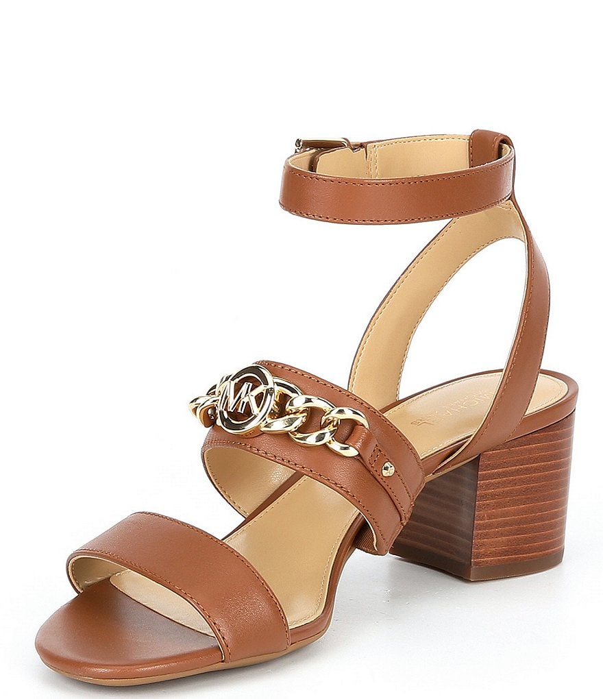 MICHAEL Michael Kors Roxane Chain Detail Leather Dress Sandals