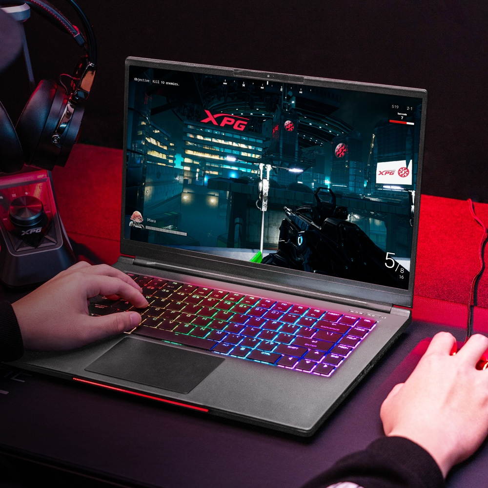 XPG Xenia 15.6" Intel Core i7-9750H GeForce RTX 2070 Max-Q 8GB 16GB DDR4 3200 512GB SSD 144Hz FHD IPS Windows 10 Home Gaming Laptop (Gun Metal)