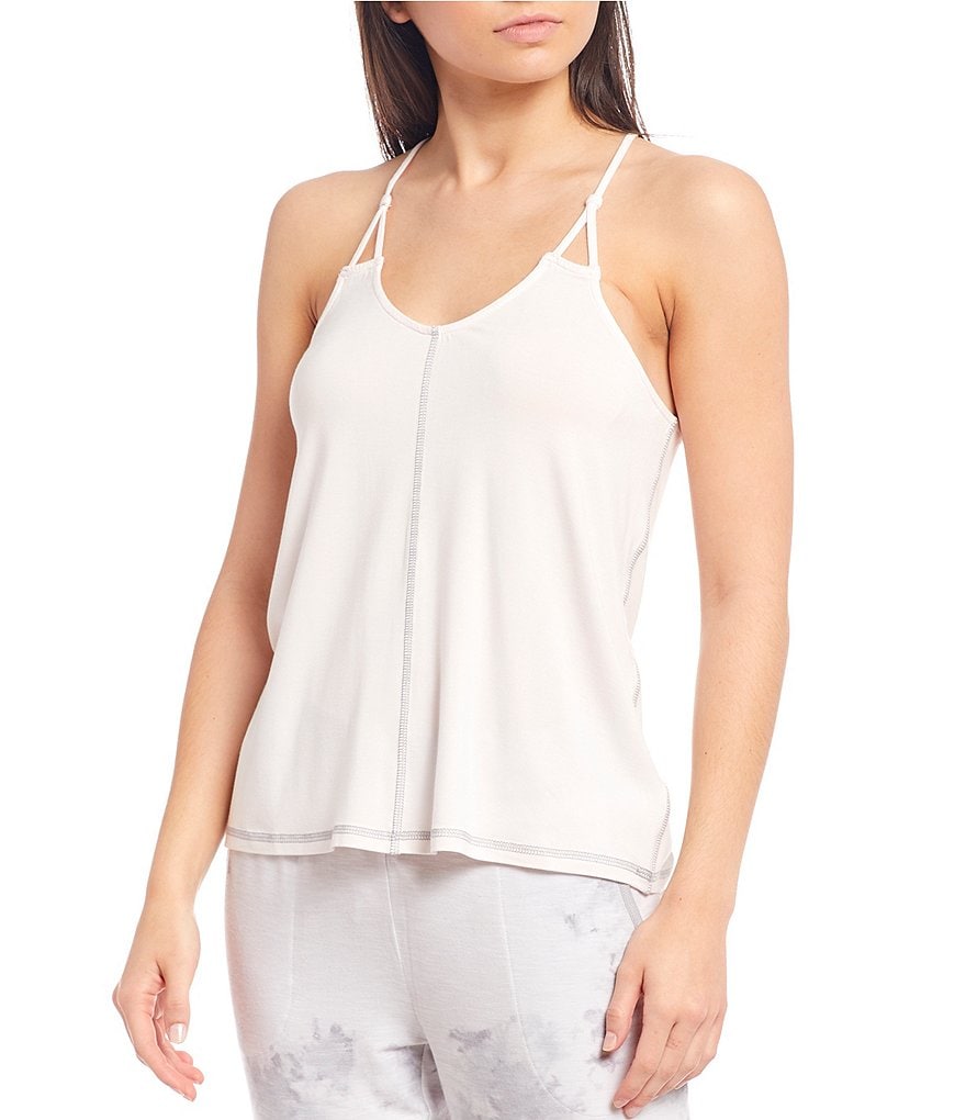 Splendid Solid Jersey Knit Racer Back Sleep Tank