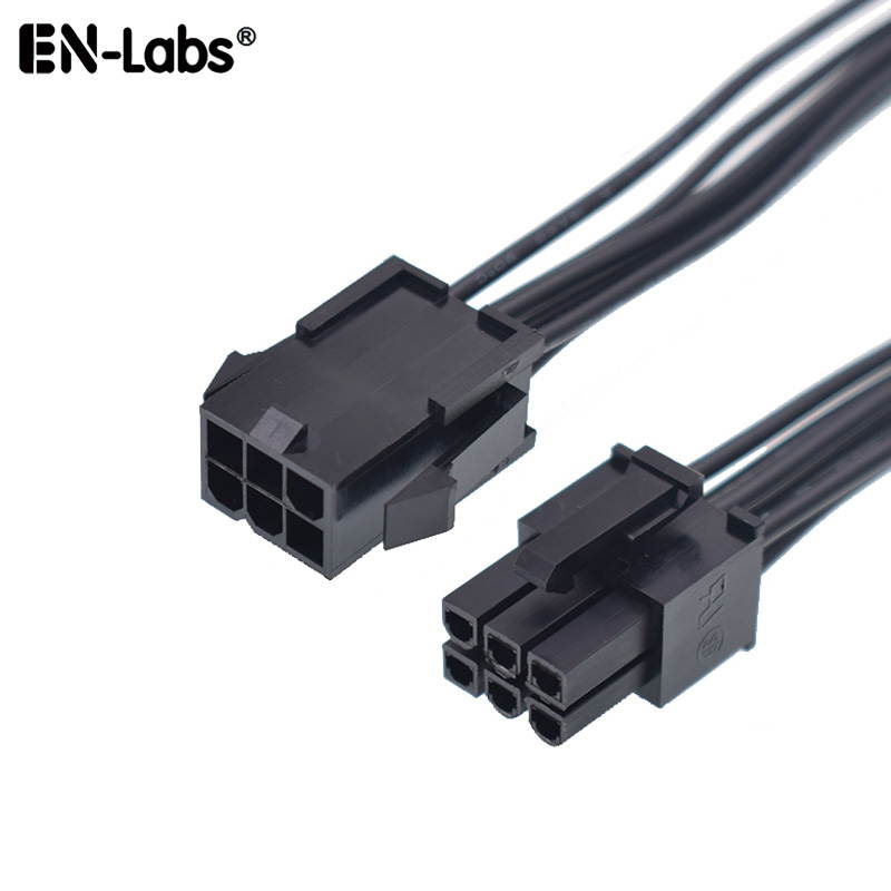 8 inches PC Power Supply PCI e Molex 6pin to 2 PCIe 6 pin PCI express Splitter Extension Ribbon Cable ,6-pin Graphics Card Mining