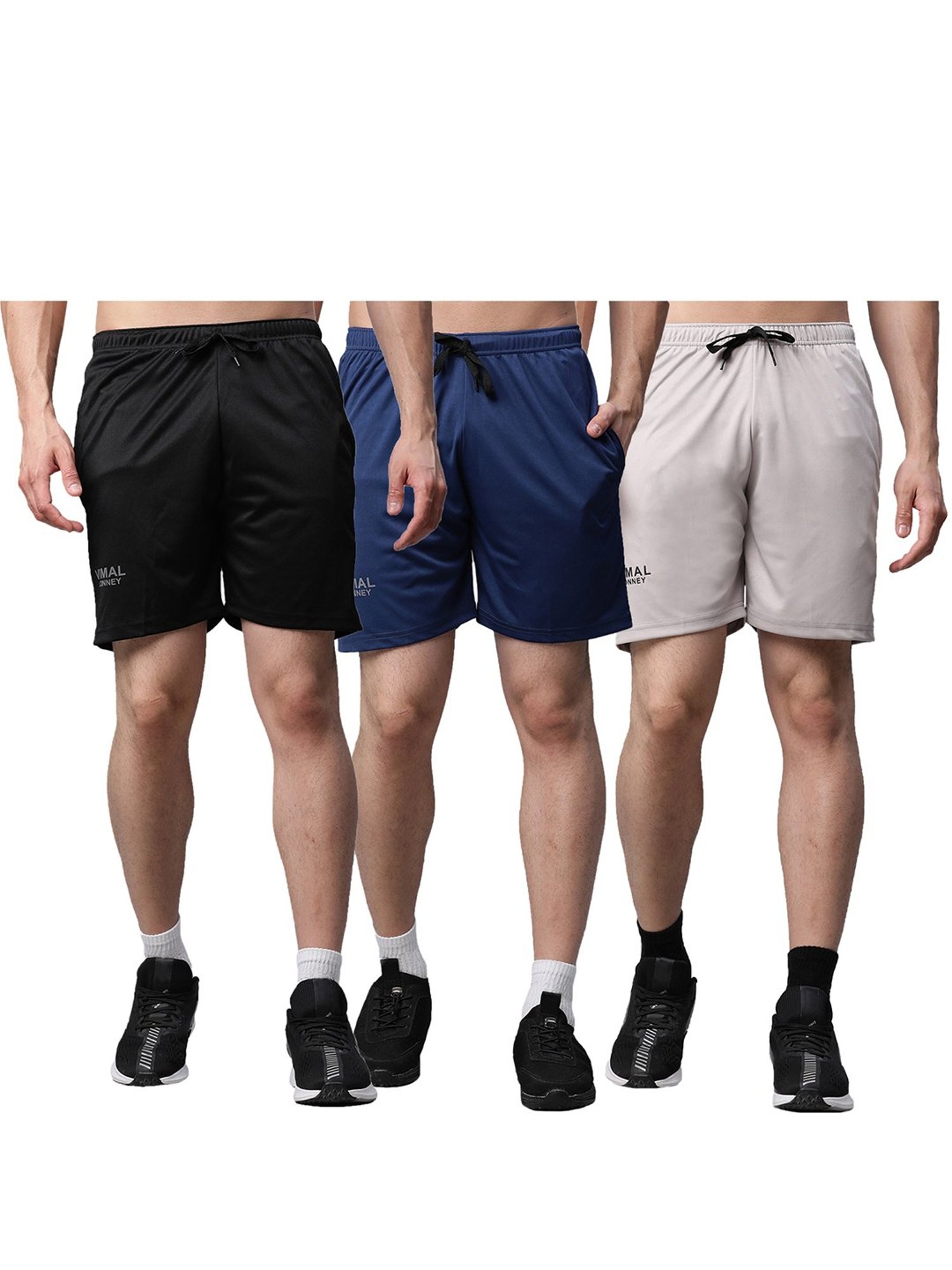 Vimal Jonney Multicolor Slim Fit Shorts - Pack of 3